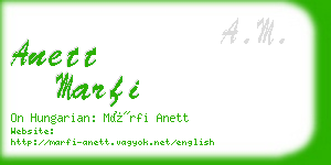 anett marfi business card